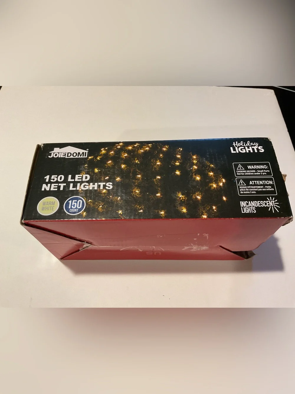 JoieDomi 150 LED Net Lights Warm White Holiday Christmas - 2 pack (300 Lights)